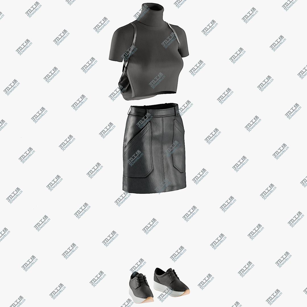 images/goods_img/20210319/Women's Skirt, TShirt, Sneakers and Backpack 3D model/1.jpg